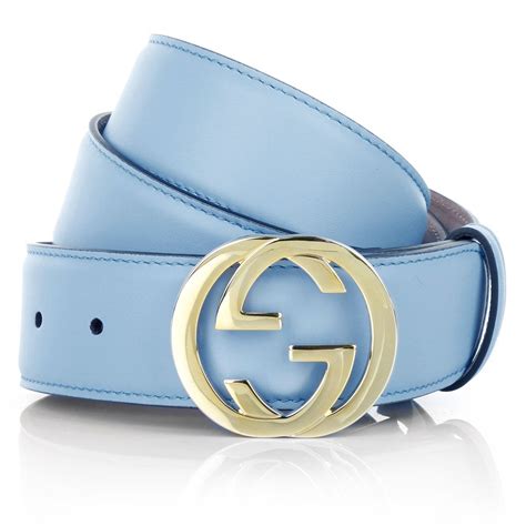 blue Gucci belt men